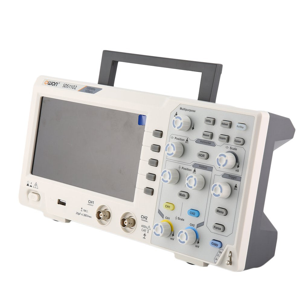 OWON SDS1102 Oscilloscope 2 Channel Digital 100MHz 1GS/s High