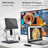 Andonstar AD249SM Trinocular HDMI 10.1" IPS LCD USB Digital Microscope 2000X for Electronics Soldering PCB Repair