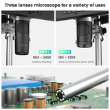 Andonstar AD249SM Trinocular HDMI 10.1" IPS LCD USB Digital Microscope 2000X for Electronics Soldering PCB Repair