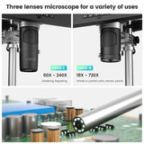 Andonstar AD249SM Trinocular HDMI 10.1" IPS LCD USB Digital Microscope 2000X for Electronics Soldering PCB Repair