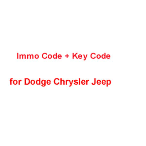 Immo PIN code, Key Code Calculation Service for Dodge Chrysler Jeep -2018