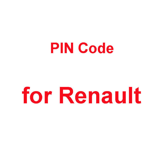 13 Digits Immo PIN code, Key Code Calculation Service for Old Renault